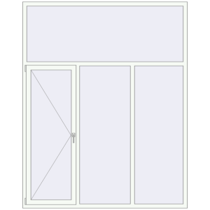 Купити Вікна 2000x2500 мм REHAU Euro 60 Білий (RAL 9016) з двох сторін