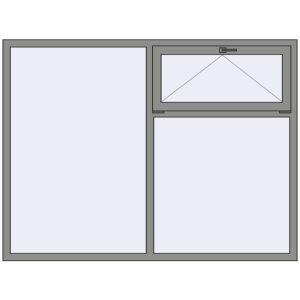 Купити Вікна 2000x1500 мм Altest Pony 375 RAL 9007 Grey aluminium з двох сторін