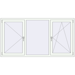Купити Вікна 2000x1045 мм REHAU Euro 70 Білий (RAL 9016) з двох сторін