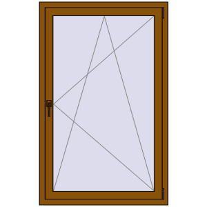 Металопластикове вікно 1000x1500 мм Одностулкове (комплектація: Базова). Вид зсередини Купити Вікна 1000x1500 мм REHAU Euro 70