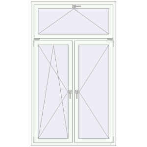 Купити Вікна 1200x2040 мм REHAU Brillant-Design Білий (RAL 9016) з двох сторін