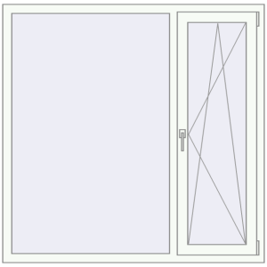 Купити Вікна 1450x1430 мм REHAU Euro 70 Білий (RAL 9016) з двох сторін