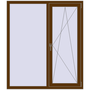 Купити Вікна 1300x1500 мм REHAU Euro 70 WALNUT з двох сторін