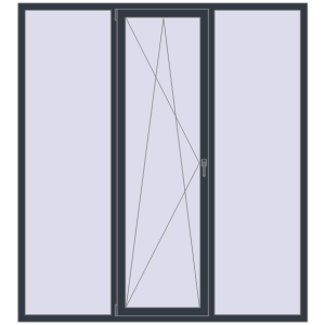 Купити Вікна 2000x2200 мм REHAU SYNEGO MD ANTHRACITE_GREY_STRUKTURAL з двох сторін