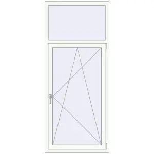 Купити Вікна 840x1980 мм REHAU Euro 60 Білий (RAL 9016) з двох сторін