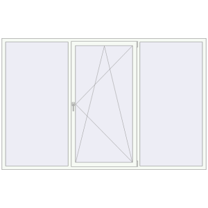 Купити Вікна 2800x1800 мм REHAU Brillant-Design Білий (RAL 9016) з двох сторін