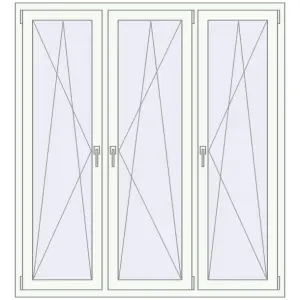 Купити Вікна 1560x1700 мм REHAU Euro 60 Білий (RAL 9016) з двох сторін