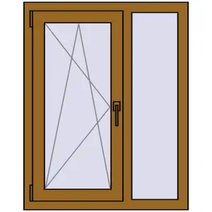 Купити Вікна 800x1010 мм REHAU Euro 60 LIGHT_OAK з двох сторін