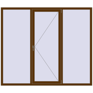 Купити Вікна 2100x1800 мм REHAU SYNEGO MD WALNUT з двох сторін
