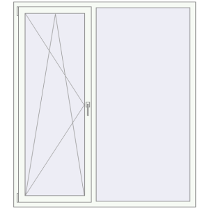 Купити Вікна 1600x1800 мм REHAU SYNEGO MD Білий (RAL 9016) з двох сторін