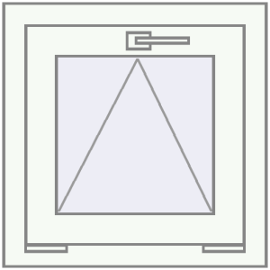 Купити Вікна 500x500 мм Altest Pony 375 RAL 9016 Traffic white з двох сторін
