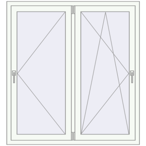 Купити Вікна 1300x1400 мм REHAU Euro 70 Білий (RAL 9016) з двох сторін