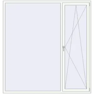Купити Вікна 2100x2200 мм REHAU Euro 70 Білий (RAL 9016) з двох сторін