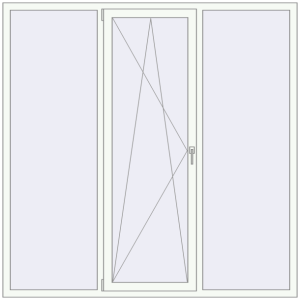 Купити Вікна 2000x2000 мм REHAU Brillant-Design Білий (RAL 9016) з двох сторін