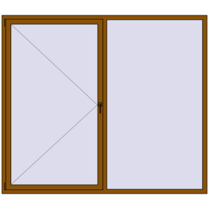 Купити Вікна 2300x2000 мм REHAU Euro 60 GOLDEN OAK з двох сторін