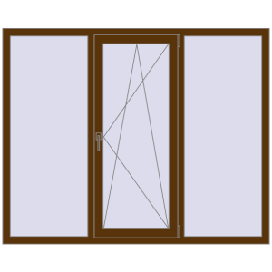 Купити Вікна 1760x1400 мм REHAU Euro 70 WALNUT з двох сторін