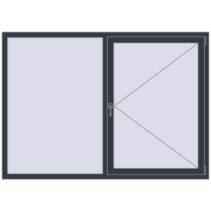 Купити Вікна 1900x1350 мм REHAU SYNEGO MD ANTHRACITE_GREY_STRUKTURAL з двох сторін