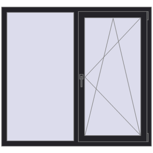 Купити Вікна 1400x1300 мм REHAU Euro 60 BLACK_ULTI-MATT з двох сторін