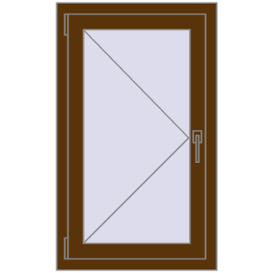 Купити Вікна 600x1000 мм REHAU Euro 60 WALNUT з двох сторін