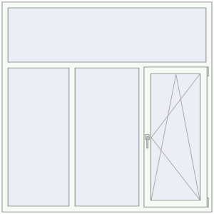 Купити Вікна 1800x1800 мм Altest Pony 375 RAL 9016 Traffic white з двох сторін