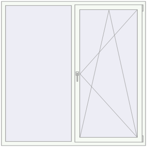 Купити Вікна 1750x1750 мм REHAU SYNEGO MD Білий (RAL 9016) з двох сторін