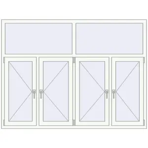 Купити Вікна 2000x1500 мм Altest Pony 375 RAL 9016 Traffic white з двох сторін