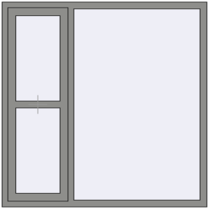 Купити Вікна 1500x1500 мм Altest Pony 375 RAL 9007 Grey aluminium з двох сторін