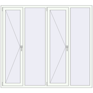 Купити Вікна 2000x1800 мм REHAU Brillant-Design Білий (RAL 9016) з двох сторін