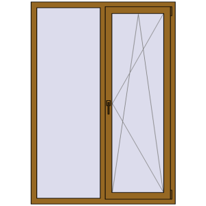 Купити Вікна 1250x1750 мм REHAU Euro 70 LIGHT_OAK з двох сторін