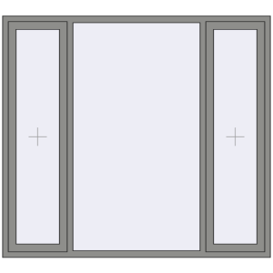 Купити Вікна 2000x1800 мм Altest Pony 375 RAL 9007 Grey aluminium з двох сторін