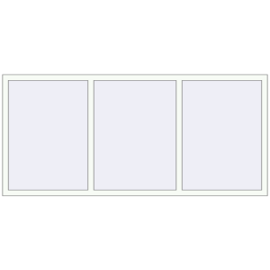 Металопластикове вікно 2300x1050 мм Тристулкове (комплектація: Оптимальна). Вид зсередини Купити Вікна 2300x1050 мм REHAU Brillant-Design