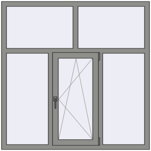 Купити Вікна 1500x1500 мм Altest Pony 375 RAL 9007 Grey aluminium з двох сторін