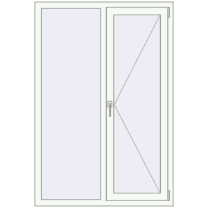 Купити Вікна 1080x1590 мм REHAU Euro 60 Білий (RAL 9016) з двох сторін