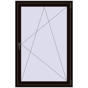 Купити Вікна 1000x1500 мм REHAU Euro 60 BLACK_BROWN з двох сторін