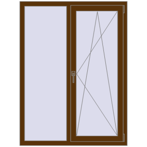 Купити Вікна 1120x1500 мм REHAU Euro 70 WALNUT з двох сторін