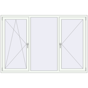 Купити Вікна 2100x1400 мм REHAU Euro 60 Білий (RAL 9016) з двох сторін