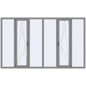 Купити Вікна 3000x1800 мм Altest Pony 375 RAL 9007 Grey aluminium з двох сторін