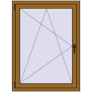 Купити Вікна 900x1200 мм REHAU Euro 60 LIGHT_OAK з двох сторін