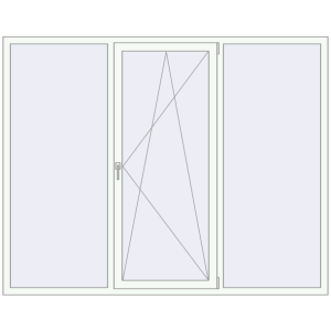 Купити Вікна 2250x1790 мм Altest Pony 375 RAL 9016 Traffic white з двох сторін