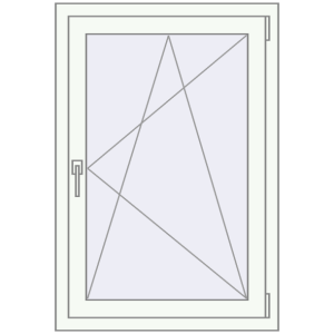 Алюмінієве вікно 715x1110 мм Одностулкове (комплектація: За замовчуванням). Вид зсередини Купити Вікна 715x1110 мм Altest Pony 375