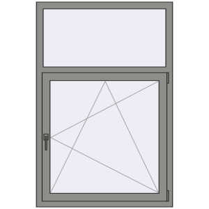 Купити Вікна 1000x1500 мм Altest Pony 375 RAL 9007 Grey aluminium з двох сторін