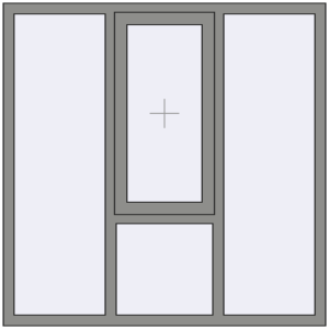 Купити Вікна 1500x1500 мм Altest Pony 375 RAL 9007 Grey aluminium з двох сторін