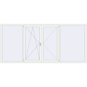 Купити Вікна 3200x1450 мм REHAU Euro 70 Білий (RAL 9016) з двох сторін