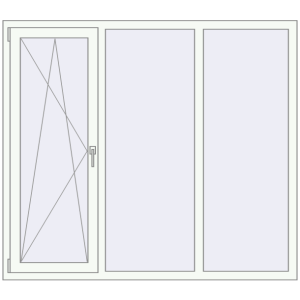Купити Вікна 1700x1500 мм REHAU Euro 60 Білий (RAL 9016) з двох сторін