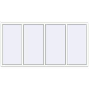 Купити Вікна 2400x1200 мм REHAU Euro 60 Білий (RAL 9016) з двох сторін