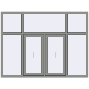 Купити Вікна 2000x1500 мм Altest Pony 375 RAL 9007 Grey aluminium з двох сторін