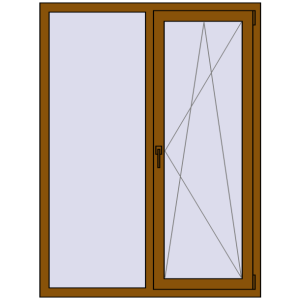 Купити Вікна 1200x1600 мм REHAU Euro 60 GOLDEN OAK з двох сторін