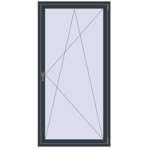 Купити Вікна 960x2000 мм REHAU Euro 70 ANTHRACITE_GREY_STRUKTURAL з двох сторін