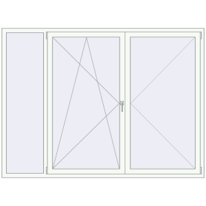 Купити Вікна 2300x1700 мм REHAU Euro 60 Білий (RAL 9016) з двох сторін