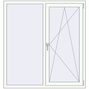 Купити Вікна 1330x1430 мм REHAU SYNEGO MD Білий (RAL 9016) з двох сторін